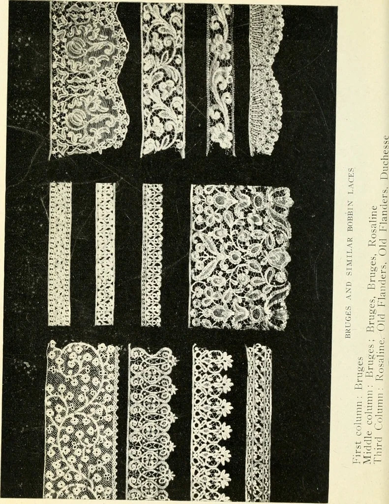 An illustration from Bobbins of Belgium; a book of Belgian lace, lace-workers, lace-schools and lace-villages, 1920, leaf 171