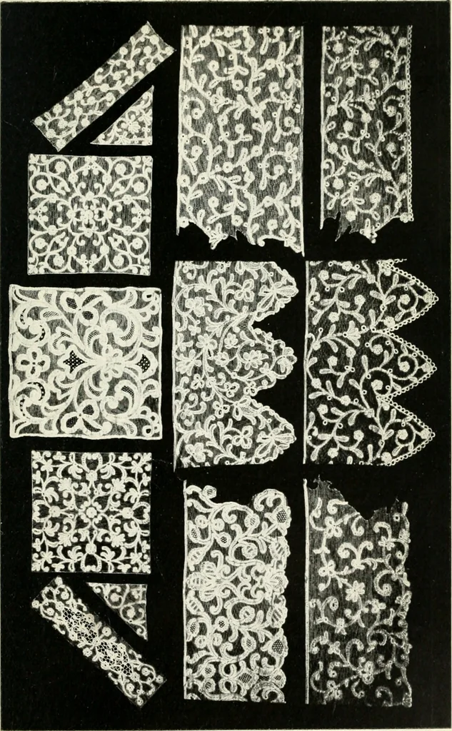 An illustration from Bobbins of Belgium; a book of Belgian lace, lace-workers, lace-schools and lace-villages, 1920, leaf 208