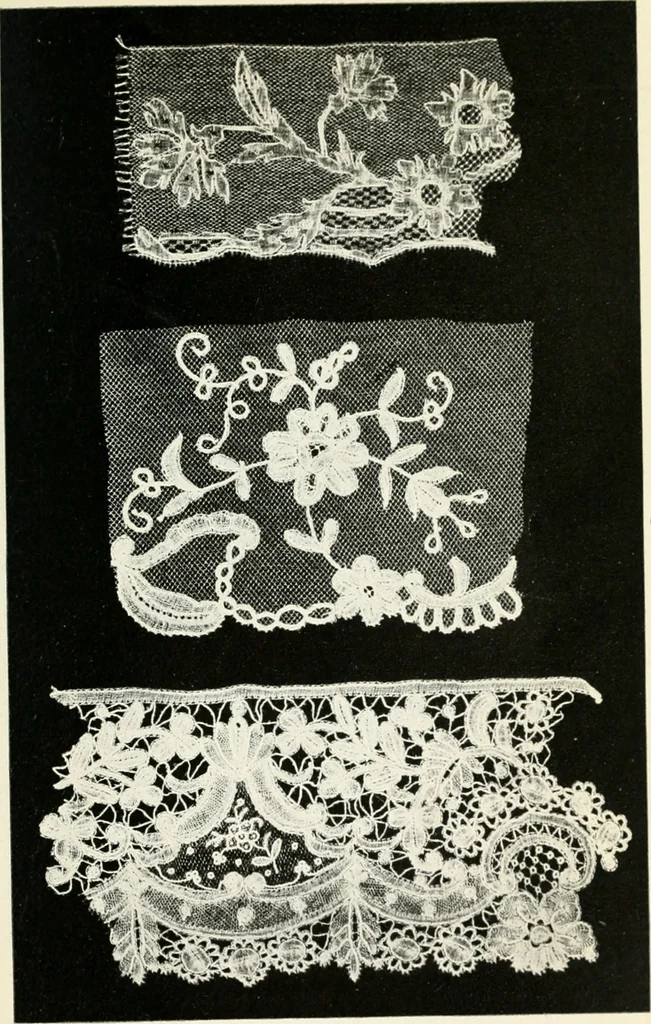 An illustration from Bobbins of Belgium; a book of Belgian lace, lace-workers, lace-schools and lace-villages, 1920, leaf 272