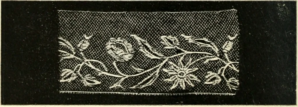 An illustration from Bobbins of Belgium; a book of Belgian lace, lace-workers, lace-schools and lace-villages, 1920, leaf 291