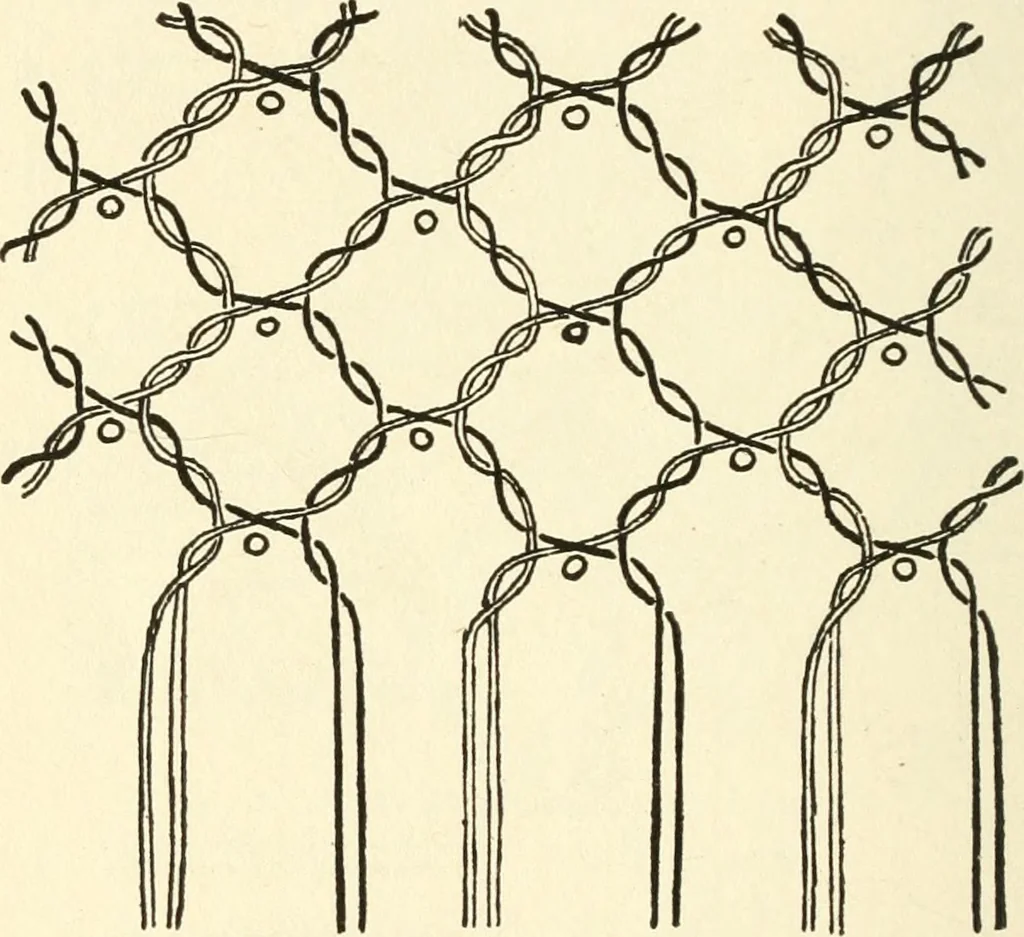An illustration from Bobbins of Belgium; a book of Belgian lace, lace-workers, lace-schools and lace-villages, 1920, leaf 355