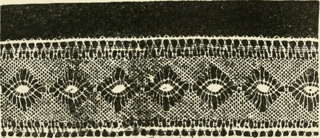 An illustration from Bobbins of Belgium; a book of Belgian lace, lace-workers, lace-schools and lace-villages, 1920, leaf 358