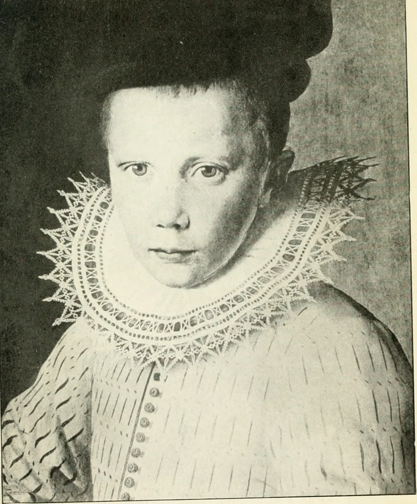 An illustration from Bobbins of Belgium; a book of Belgian lace, lace-workers, lace-schools and lace-villages, 1920, leaf 52