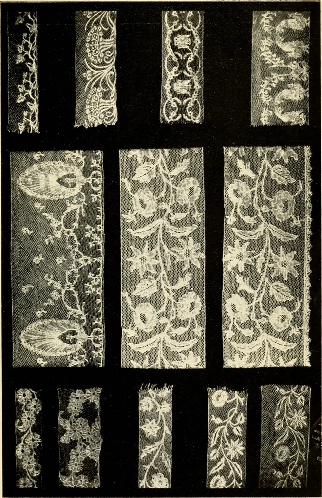 An illustration from Bobbins of Belgium; a book of Belgian lace, lace-workers, lace-schools and lace-villages, 1920, leaf 106