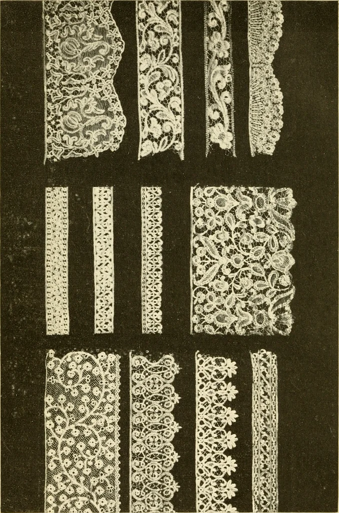 An illustration from Bobbins of Belgium; a book of Belgian lace, lace-workers, lace-schools and lace-villages, 1920, leaf 169