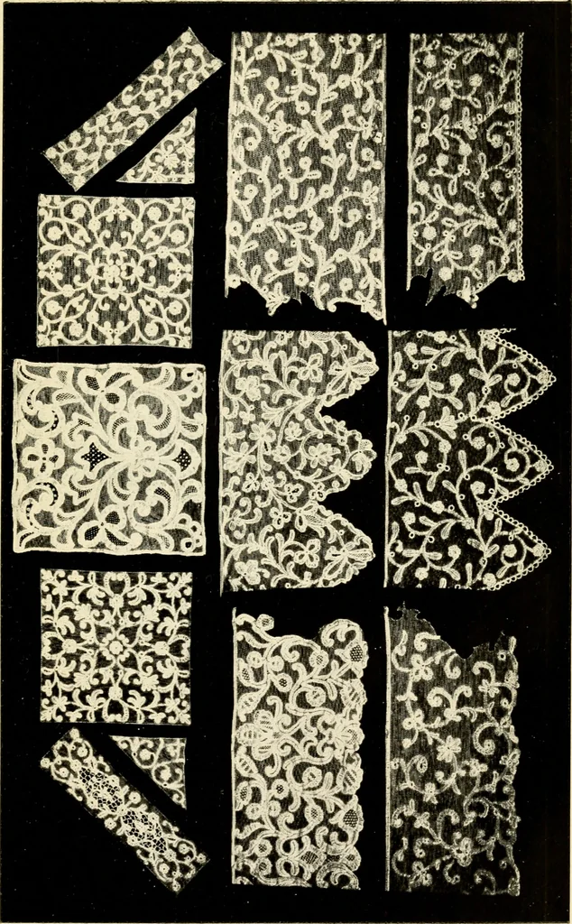 An illustration from Bobbins of Belgium; a book of Belgian lace, lace-workers, lace-schools and lace-villages, 1920, leaf 206
