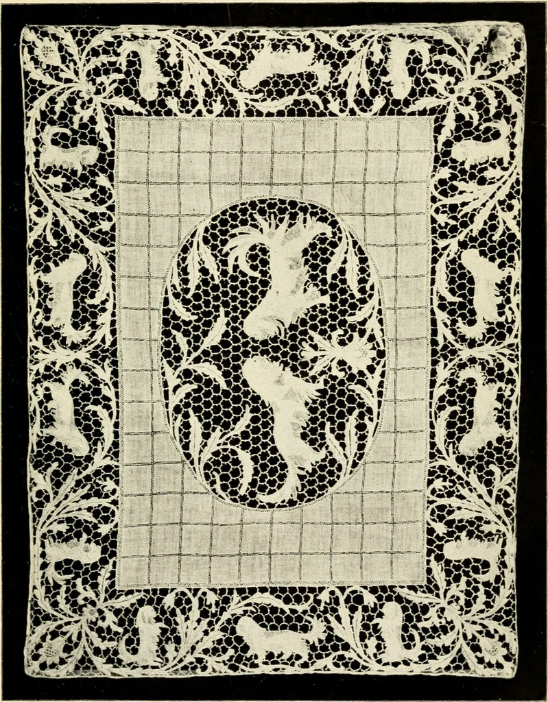 An illustration from Bobbins of Belgium; a book of Belgian lace, lace-workers, lace-schools and lace-villages, 1920, leaf 232