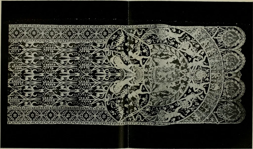 An illustration from Bobbins of Belgium; a book of Belgian lace, lace-workers, lace-schools and lace-villages, 1920, leaf 256