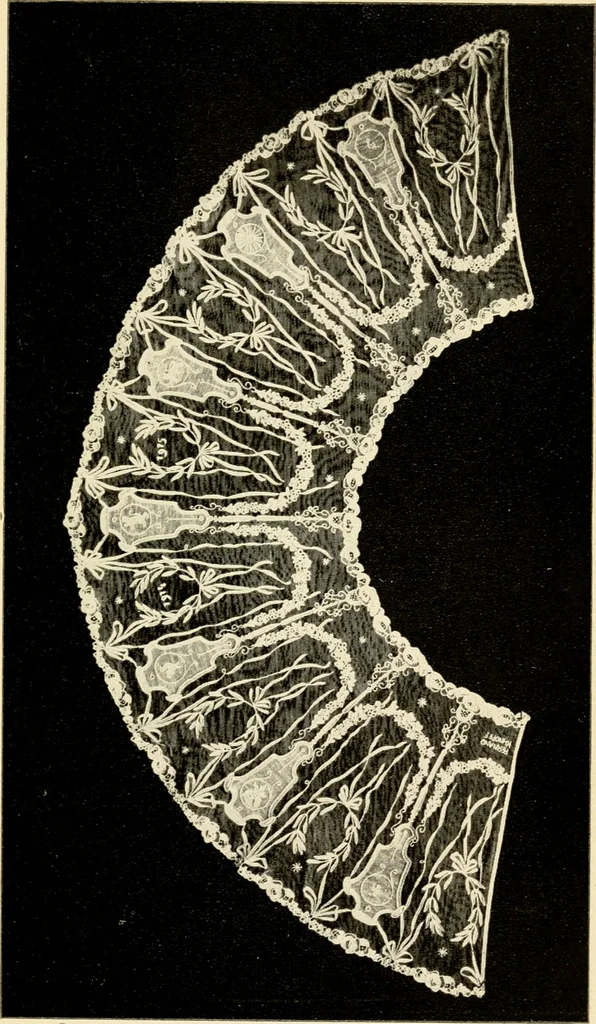An illustration from Bobbins of Belgium; a book of Belgian lace, lace-workers, lace-schools and lace-villages, 1920, leaf 302
