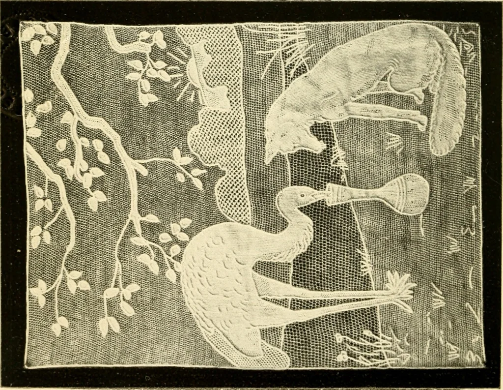 An illustration from Bobbins of Belgium; a book of Belgian lace, lace-workers, lace-schools and lace-villages, 1920, leaf 317
