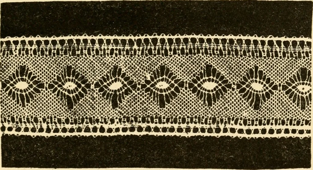 An illustration from Bobbins of Belgium; a book of Belgian lace, lace-workers, lace-schools and lace-villages, 1920, leaf 352
