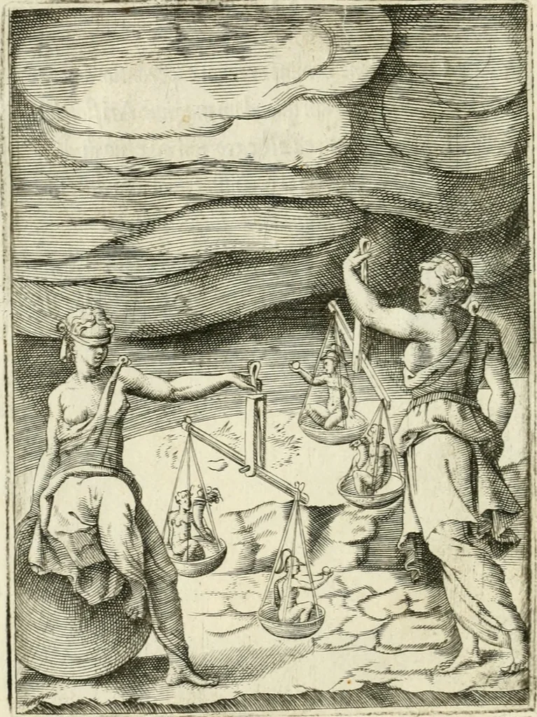 An illustration from Achillis Bocchii Bonon. Symbolicarvm quaestionvm de vniverso genere qvas serio lvdebat libri qvinqve, 1555, leaf 107