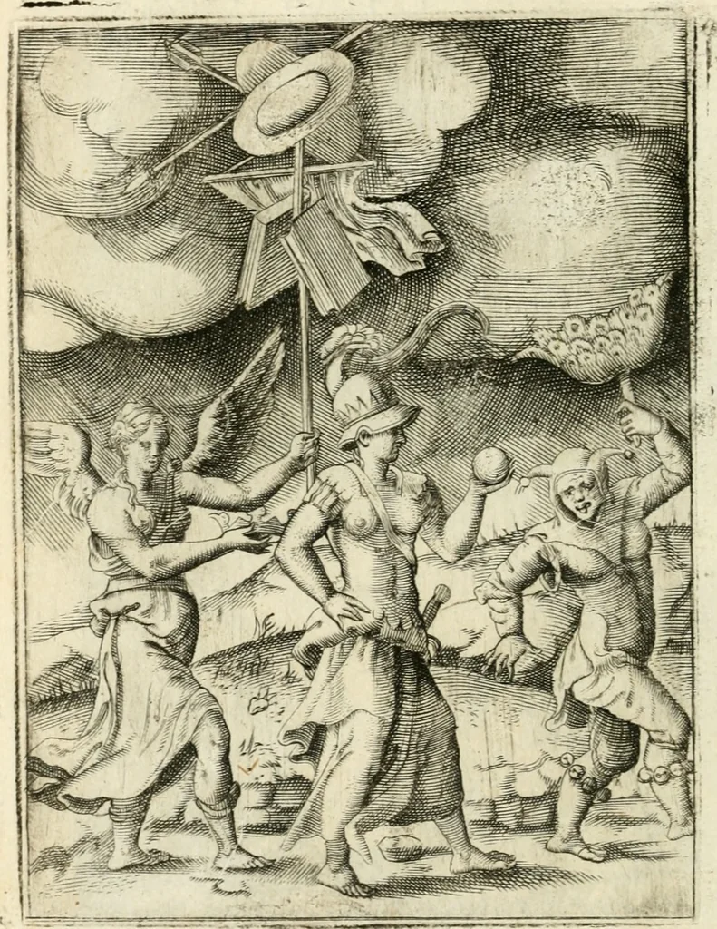 An illustration from Achillis Bocchii Bonon. Symbolicarvm quaestionvm de vniverso genere qvas serio lvdebat libri qvinqve, 1555, leaf 109