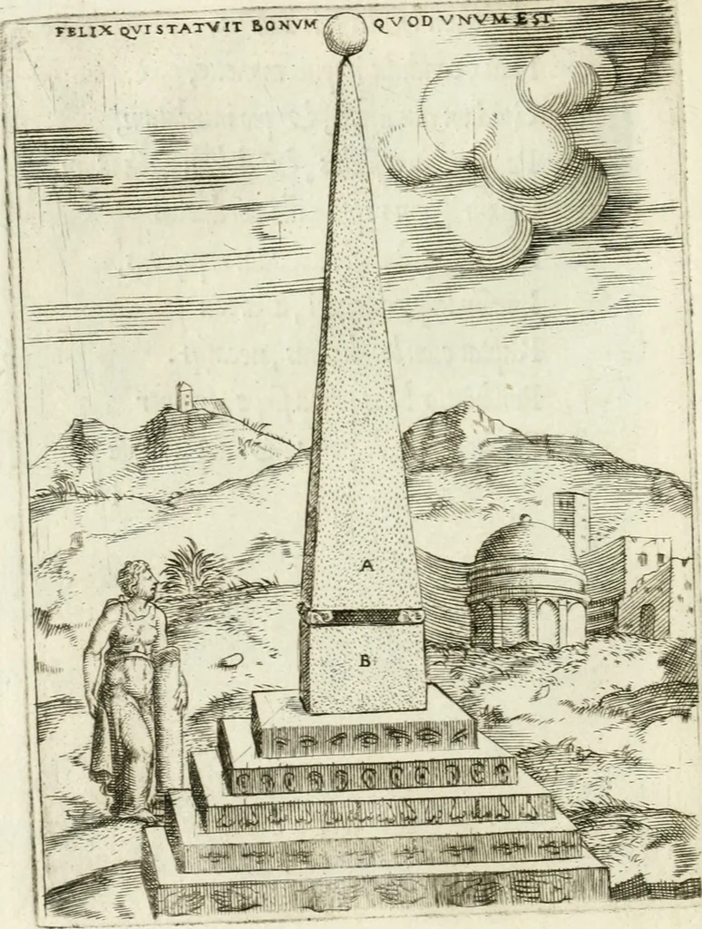 An illustration from Achillis Bocchii Bonon. Symbolicarvm quaestionvm de vniverso genere qvas serio lvdebat libri qvinqve, 1555, leaf 121