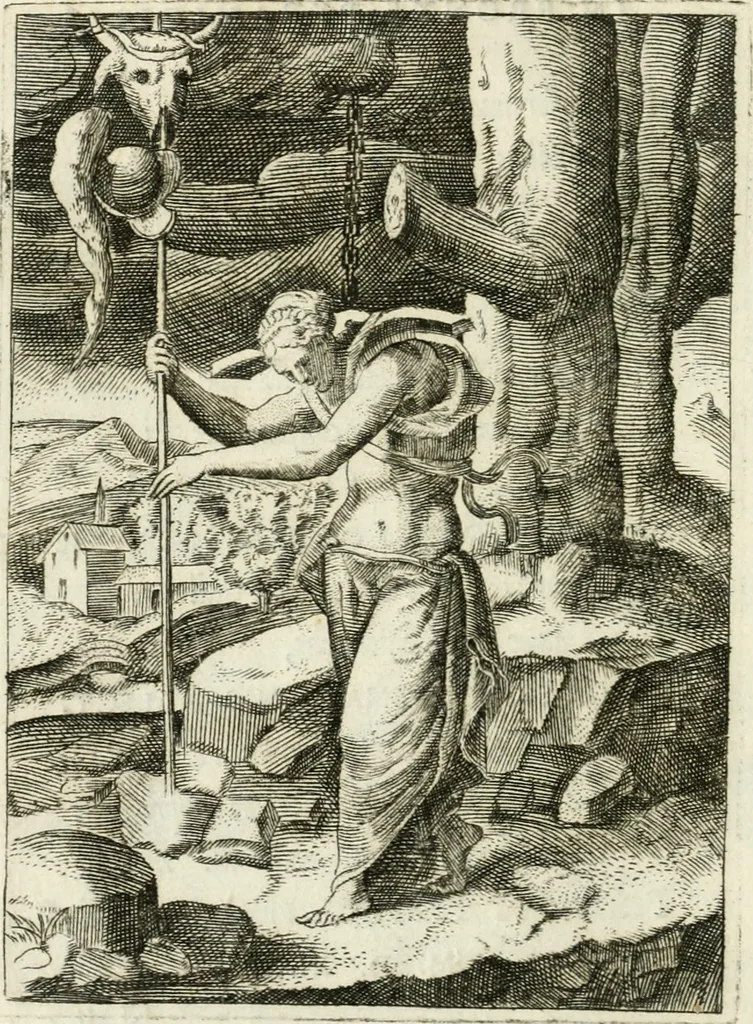 An illustration from Achillis Bocchii Bonon. Symbolicarvm quaestionvm de vniverso genere qvas serio lvdebat libri qvinqve, 1555, leaf 123