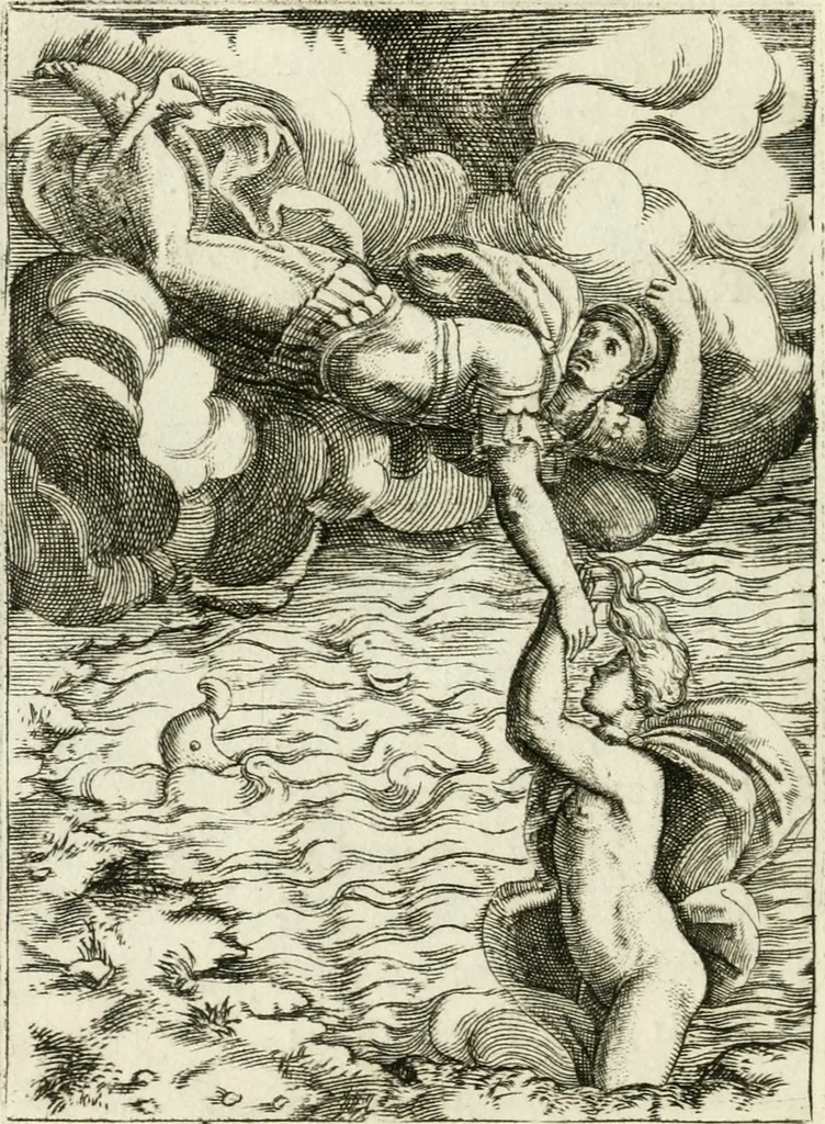 An illustration from Achillis Bocchii Bonon. Symbolicarvm quaestionvm de vniverso genere qvas serio lvdebat libri qvinqve, 1555, leaf 127