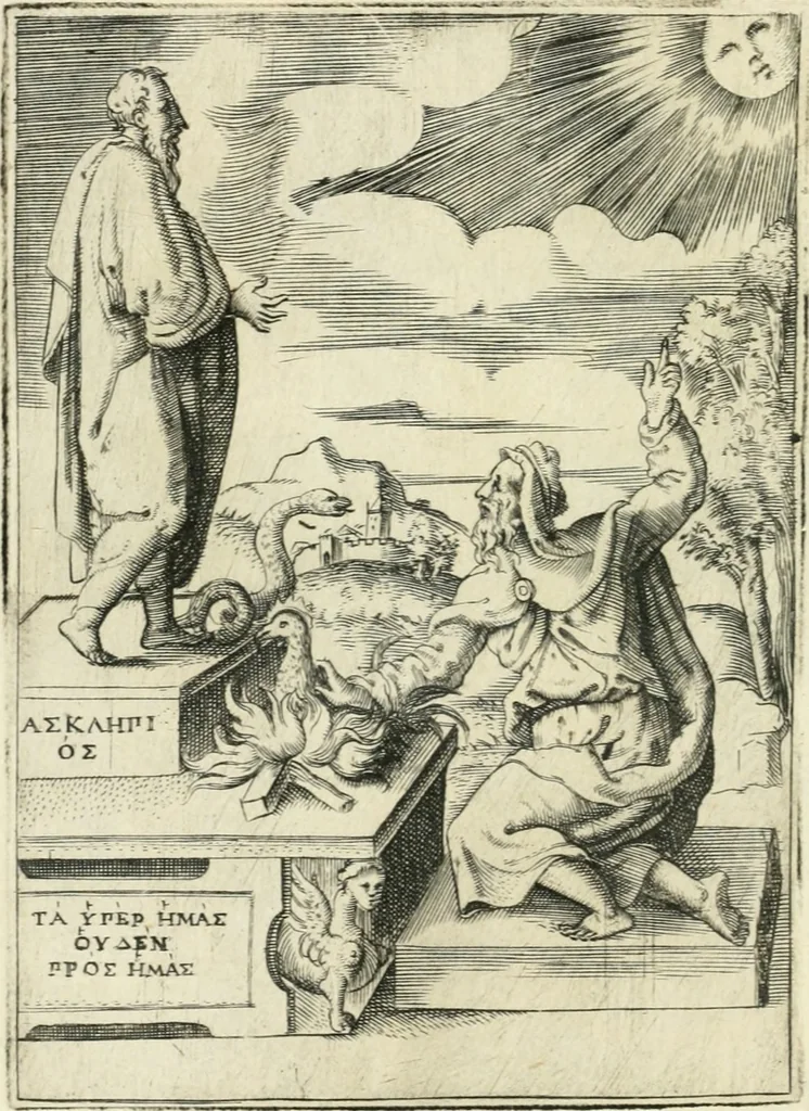 An illustration from Achillis Bocchii Bonon. Symbolicarvm quaestionvm de vniverso genere qvas serio lvdebat libri qvinqve, 1555, leaf 133