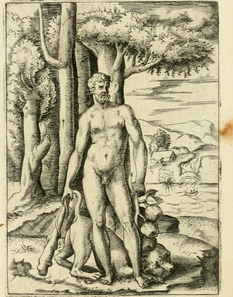 An illustration from Achillis Bocchii Bonon. Symbolicarvm quaestionvm de vniverso genere qvas serio lvdebat libri qvinqve, 1555, leaf 135