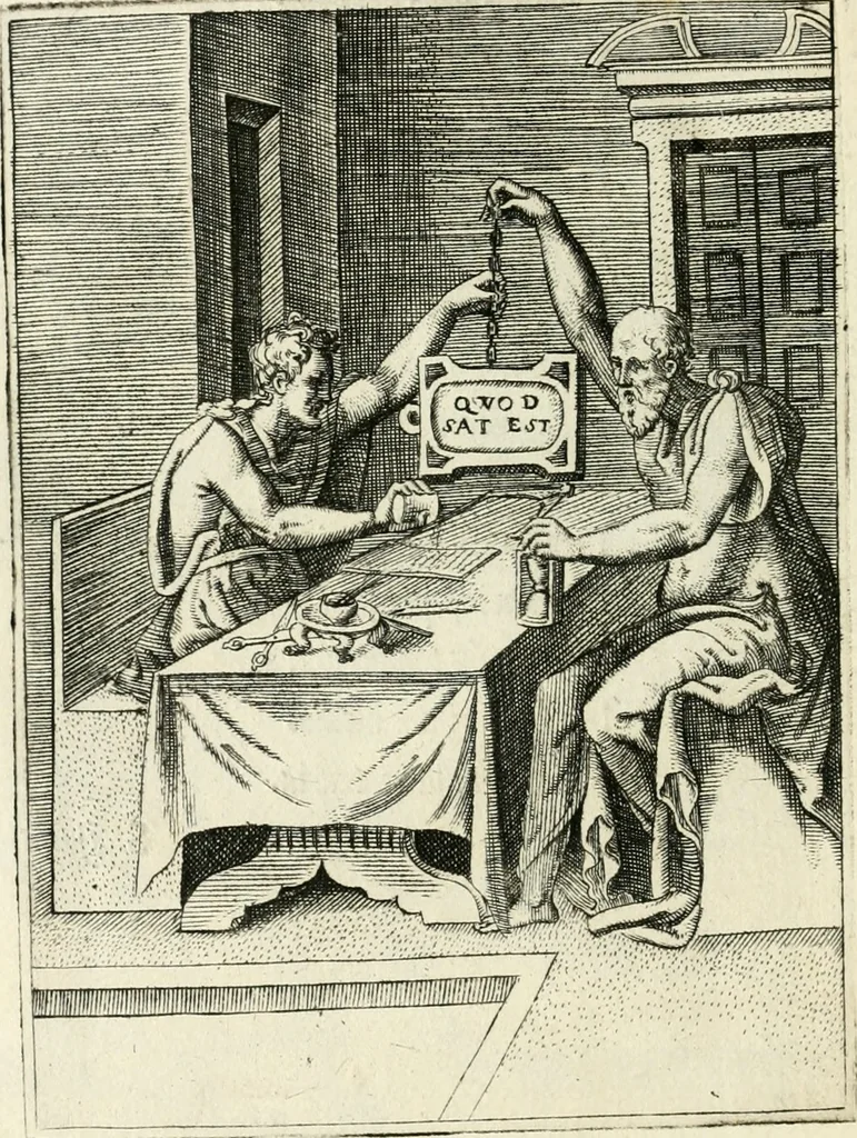 An illustration from Achillis Bocchii Bonon. Symbolicarvm quaestionvm de vniverso genere qvas serio lvdebat libri qvinqve, 1555, leaf 163
