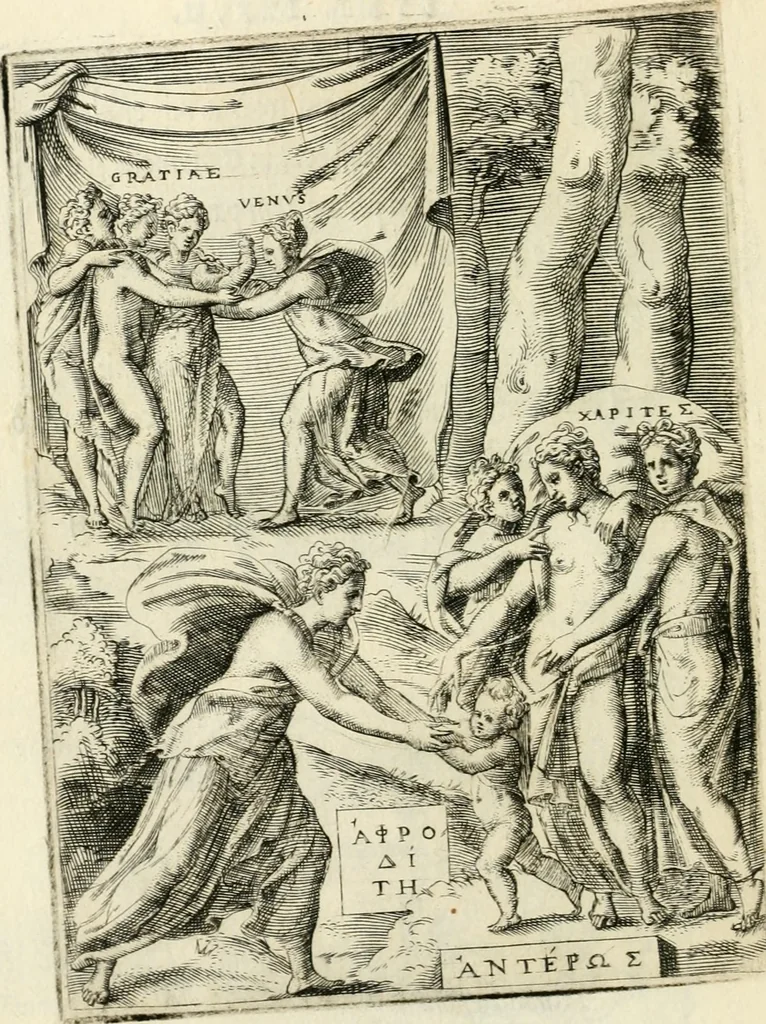 An illustration from Achillis Bocchii Bonon. Symbolicarvm quaestionvm de vniverso genere qvas serio lvdebat libri qvinqve, 1555, leaf 187