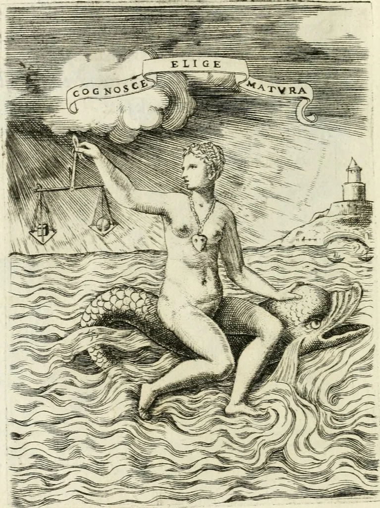 An illustration from Achillis Bocchii Bonon. Symbolicarvm quaestionvm de vniverso genere qvas serio lvdebat libri qvinqve, 1555, leaf 245