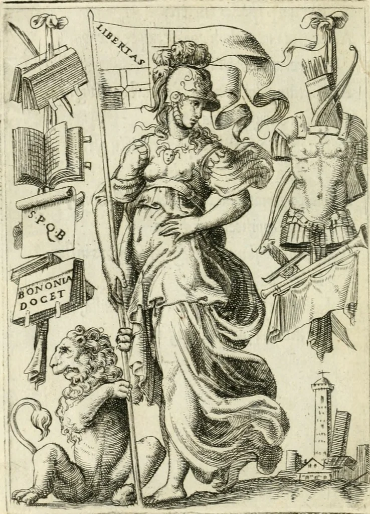 An illustration from Achillis Bocchii Bonon. Symbolicarvm quaestionvm de vniverso genere qvas serio lvdebat libri qvinqve, 1555, leaf 259
