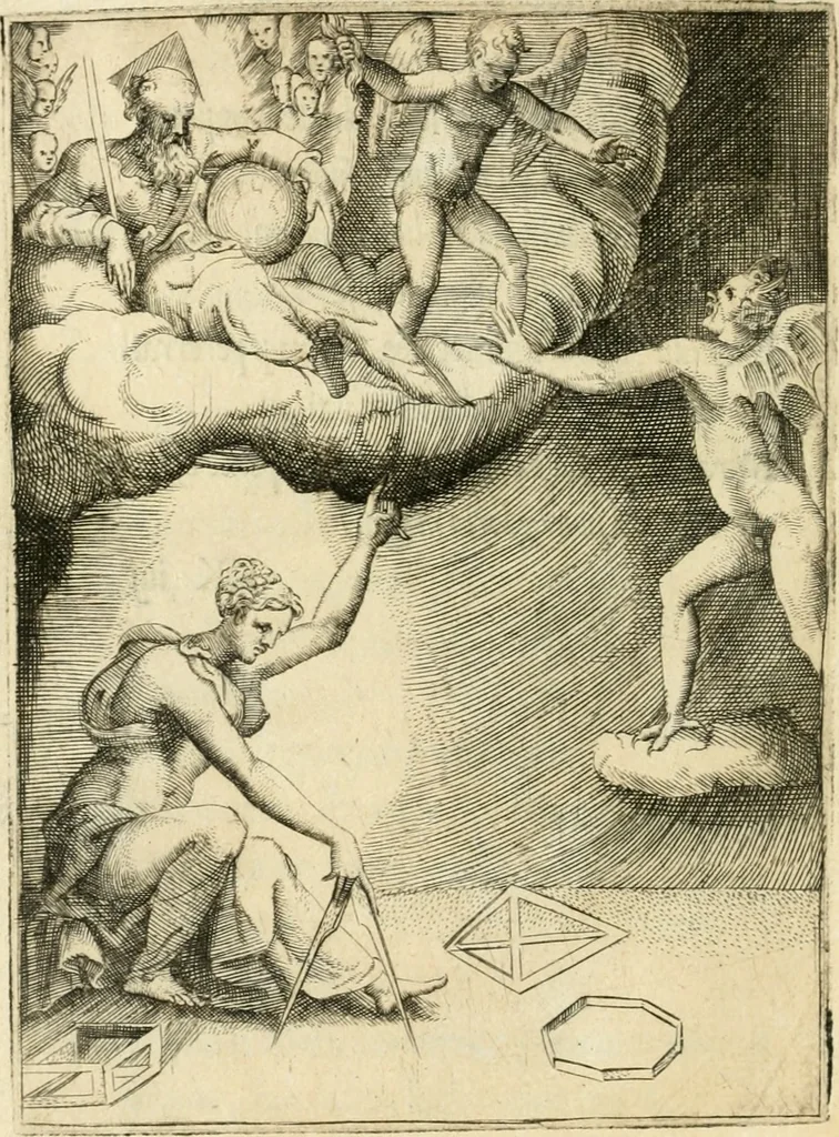 An illustration from Achillis Bocchii Bonon. Symbolicarvm quaestionvm de vniverso genere qvas serio lvdebat libri qvinqve, 1555, leaf 287