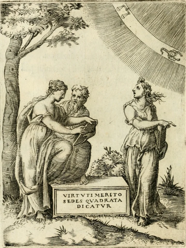 An illustration from Achillis Bocchii Bonon. Symbolicarvm quaestionvm de vniverso genere qvas serio lvdebat libri qvinqve, 1555, leaf 289