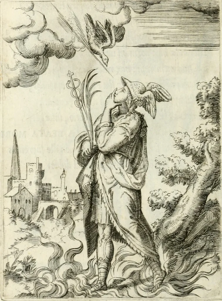 An illustration from Achillis Bocchii Bonon. Symbolicarvm quaestionvm de vniverso genere qvas serio lvdebat libri qvinqve, 1555, leaf 349