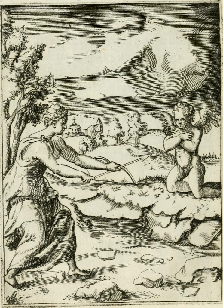 An illustration from Achillis Bocchii Bonon. Symbolicarvm quaestionvm de vniverso genere qvas serio lvdebat libri qvinqve, 1555, leaf 35