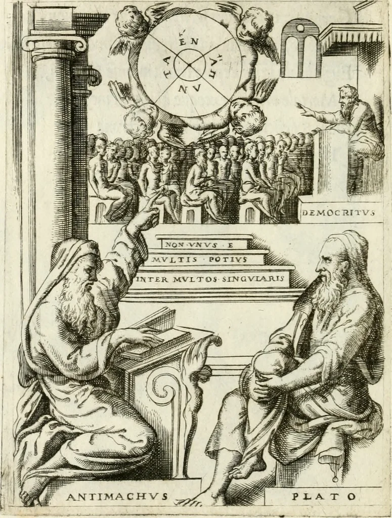 An illustration from Achillis Bocchii Bonon. Symbolicarvm quaestionvm de vniverso genere qvas serio lvdebat libri qvinqve, 1555, leaf 351