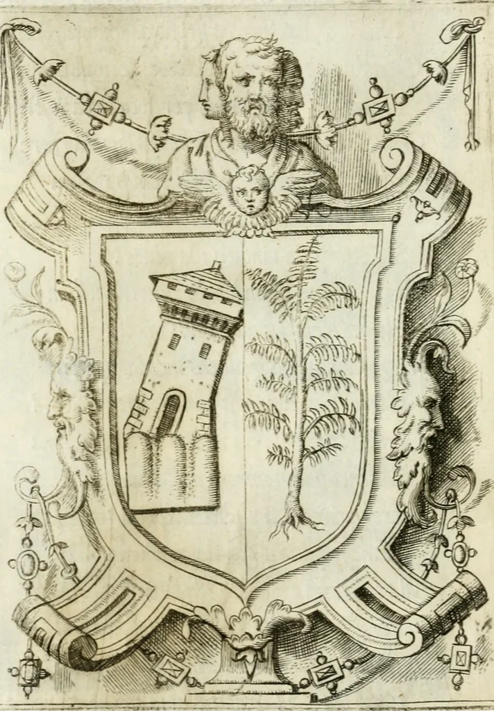 An illustration from Achillis Bocchii Bonon. Symbolicarvm quaestionvm de vniverso genere qvas serio lvdebat libri qvinqve, 1555, leaf 355