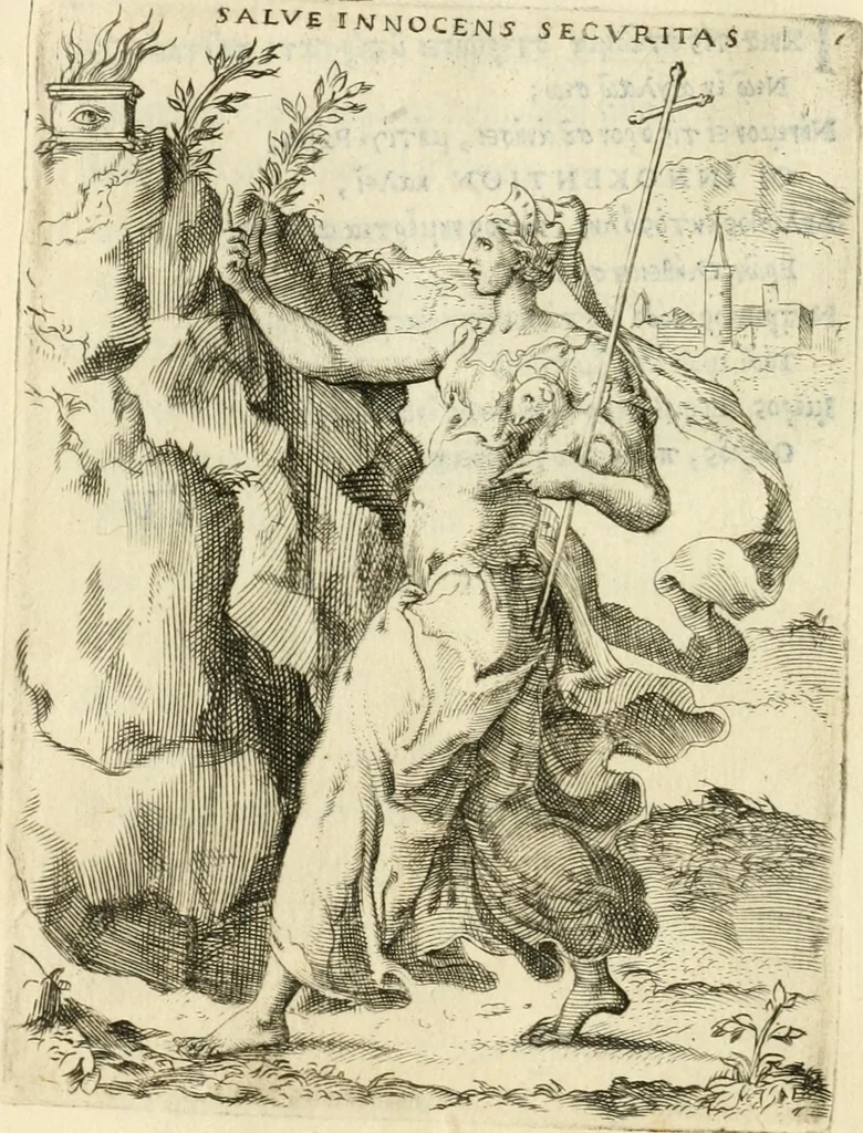 An illustration from Achillis Bocchii Bonon. Symbolicarvm quaestionvm de vniverso genere qvas serio lvdebat libri qvinqve, 1555, leaf 365