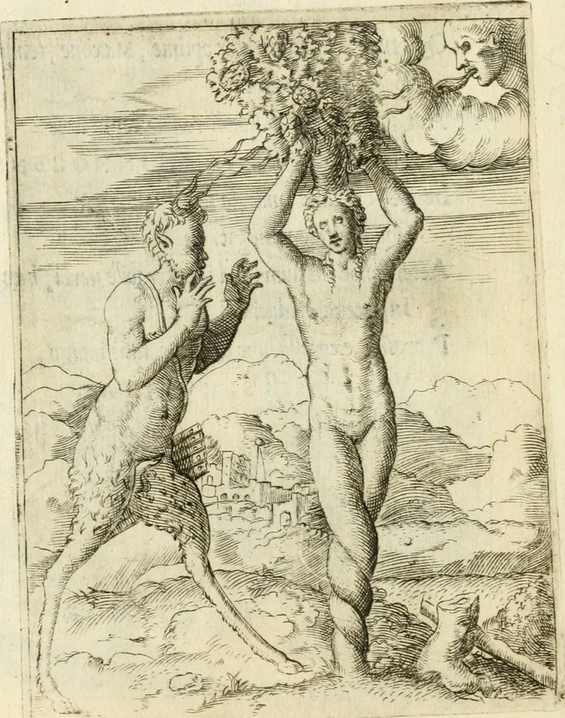 An illustration from Achillis Bocchii Bonon. Symbolicarvm quaestionvm de vniverso genere qvas serio lvdebat libri qvinqve, 1555, leaf 367