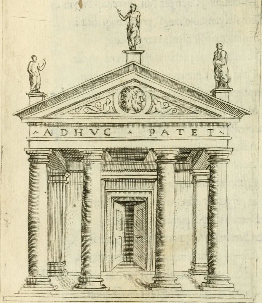 An illustration from Achillis Bocchii Bonon. Symbolicarvm quaestionvm de vniverso genere qvas serio lvdebat libri qvinqve, 1555, leaf 369