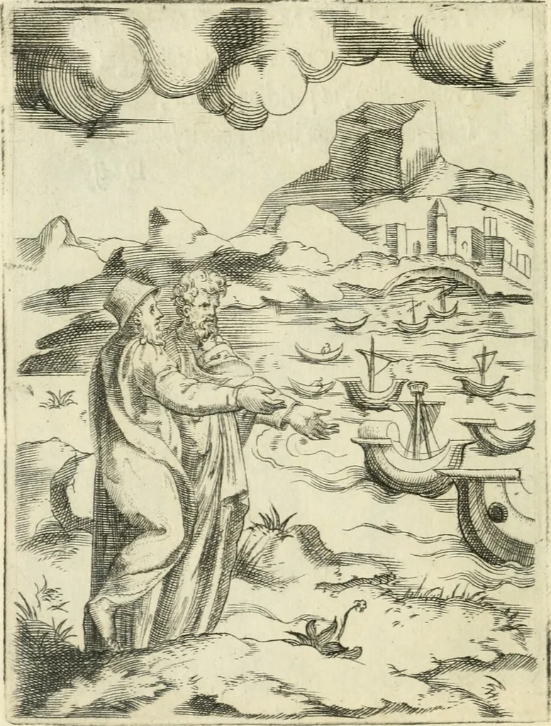 An illustration from Achillis Bocchii Bonon. Symbolicarvm quaestionvm de vniverso genere qvas serio lvdebat libri qvinqve, 1555, leaf 51