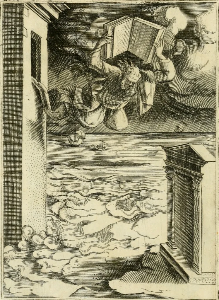 An illustration from Achillis Bocchii Bonon. Symbolicarvm quaestionvm de vniverso genere qvas serio lvdebat libri qvinqve, 1555, leaf 53