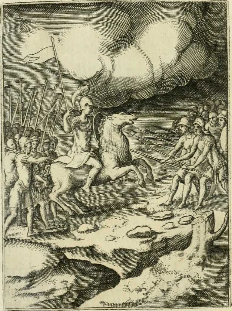 An illustration from Achillis Bocchii Bonon. Symbolicarvm quaestionvm de vniverso genere qvas serio lvdebat libri qvinqve, 1555, leaf 55
