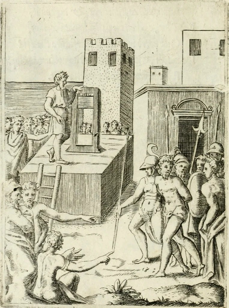 An illustration from Achillis Bocchii Bonon. Symbolicarvm quaestionvm de vniverso genere qvas serio lvdebat libri qvinqve, 1555, leaf 59