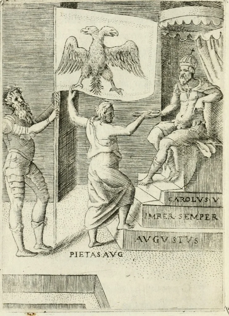 An illustration from Achillis Bocchii Bonon. Symbolicarvm quaestionvm de vniverso genere qvas serio lvdebat libri qvinqve, 1555, leaf 65