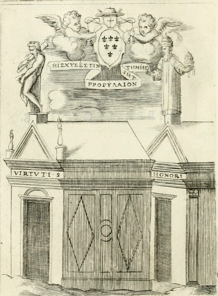 An illustration from Achillis Bocchii Bonon. Symbolicarvm quaestionvm de vniverso genere qvas serio lvdebat libri qvinqve, 1555, leaf 91