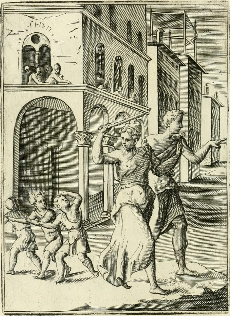 An illustration from Achillis Bocchii Bonon. Symbolicarvm quaestionvm de vniverso genere qvas serio lvdebat libri qvinqve, 1555, leaf 99