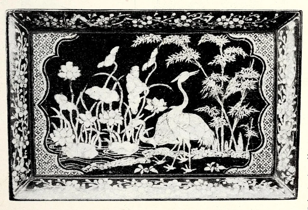 An illustration from Bo Hakushaku-ke onshozohin nyusatsu, 1913, leaf 66