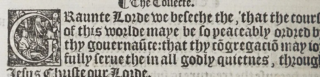 An illustration from The boke of common praier, and administracion of the sacramentes, and other rites and ceremonies in the Churche of Englande., 1552, leaf 162
