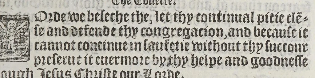 An illustration from The boke of common praier, and administracion of the sacramentes, and other rites and ceremonies in the Churche of Englande., 1552, leaf 177