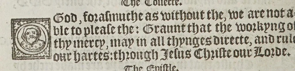 An illustration from The boke of common praier, and administracion of the sacramentes, and other rites and ceremonies in the Churche of Englande., 1552, leaf 180