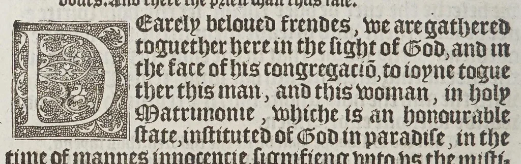An illustration from The boke of common praier, and administracion of the sacramentes, and other rites and ceremonies in the Churche of Englande., 1552, leaf 260