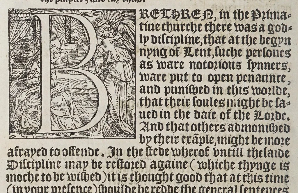 An illustration from The boke of common praier, and administracion of the sacramentes, and other rites and ceremonies in the Churche of Englande., 1552, leaf 284