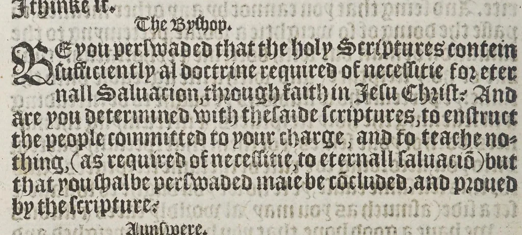 An illustration from The boke of common praier, and administracion of the sacramentes, and other rites and ceremonies in the Churche of Englande., 1552, leaf 316