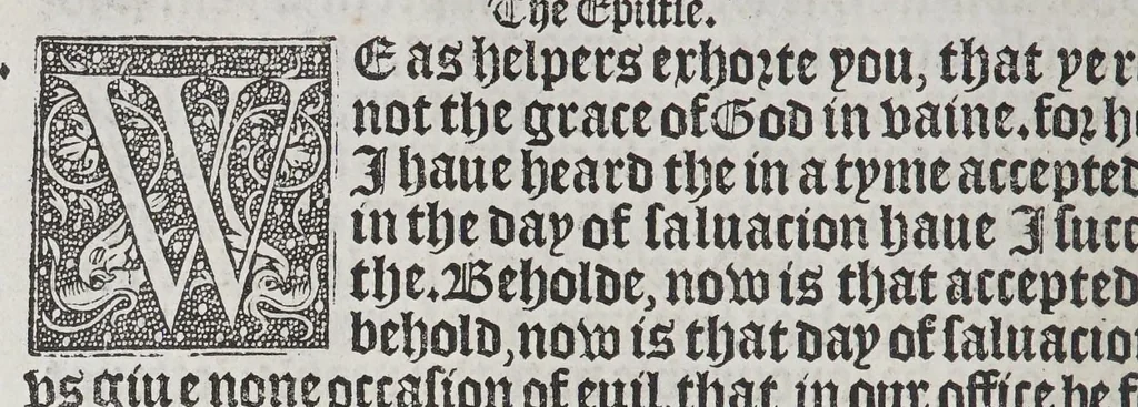 An illustration from The boke of common praier, and administracion of the sacramentes, and other rites and ceremonies in the Churche of Englande., 1552, leaf 94